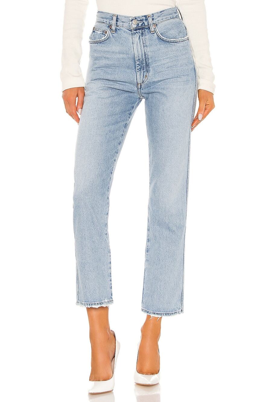 Agolde Classic Blue Pinch Waist High Rise Kick Denim Jeans Size 24